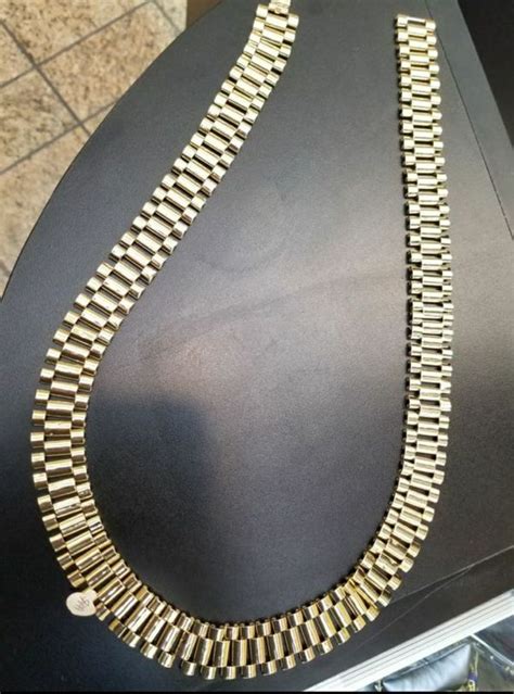 gold plated rolex chain|rolex chain for sale.